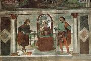 Domenicho Ghirlandaio, Thronende Madonna mit den Heiligen Sebastian und julianus
